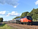 P40BH # 6710 shoves Train # 4414 toward its next stop of Wallingford